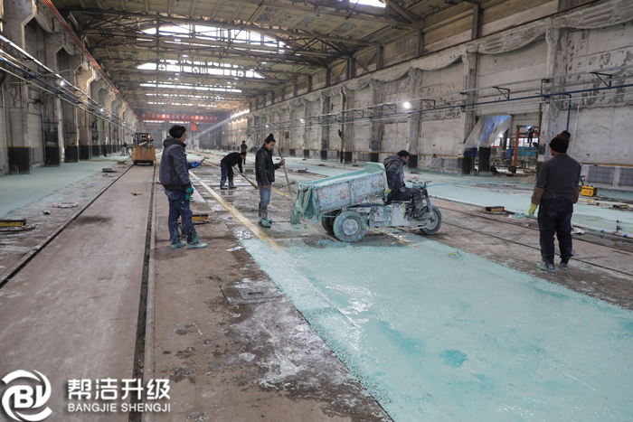 水磨石地面制作施工现场 水磨石地面制作施工现场